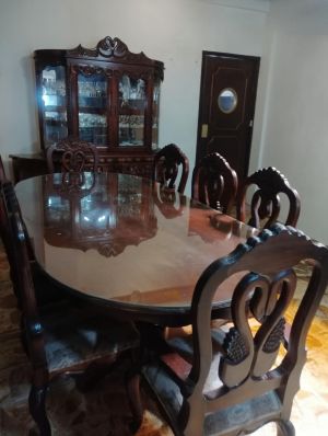 Juego De Comedor En Madera De Cedro Para 8 Personas Con Trinchador Precio 27,000 Foto4